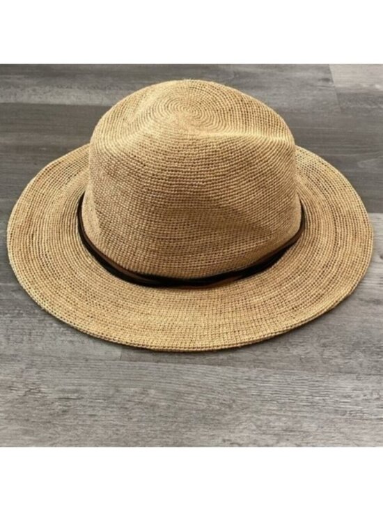 Goorin Bros Haze Hat 100% Raffia Fedora Sun Woven Natural Beige Large main image 9